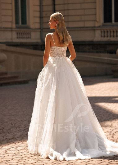 Svadobné šaty na ramienka Tiana - primestyle.sk