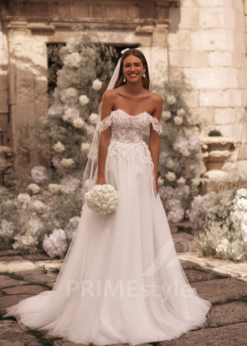 Luxusné čipkované svadobné šaty FA003