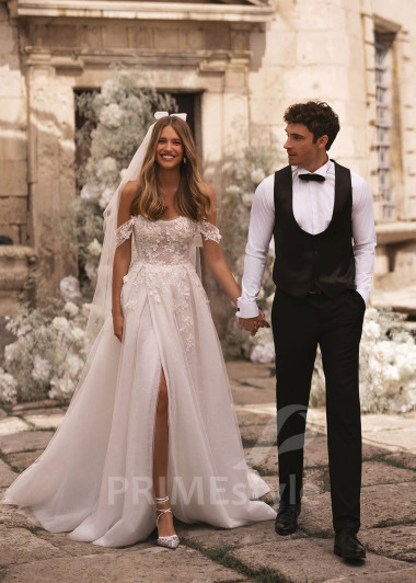 Luxusné čipkované svadobné šaty FA003 - primestyle.sk