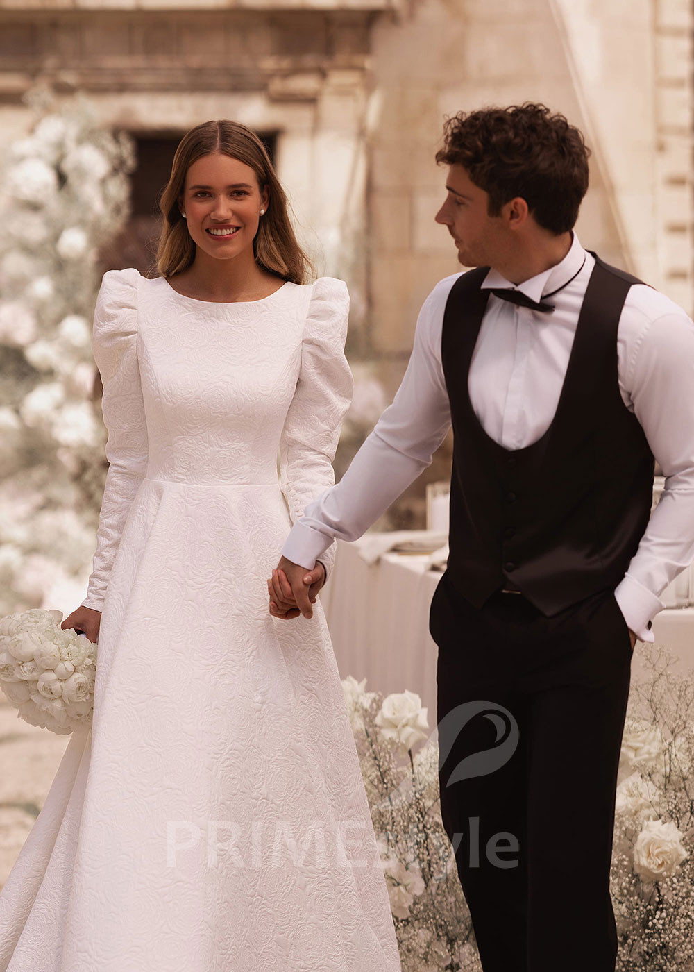 Luxusné elegantné svadobné šaty FA007