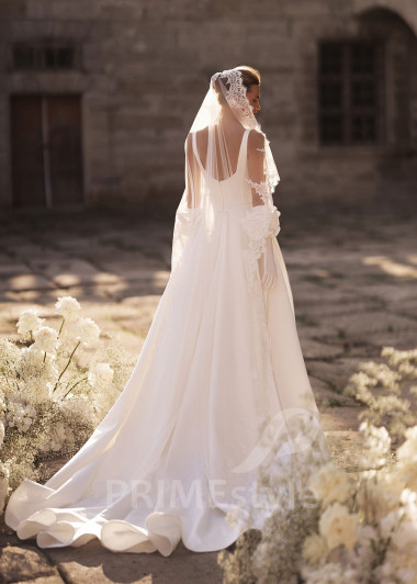 Luxusné hladké svadobné šaty FA012 - primestyle.sk