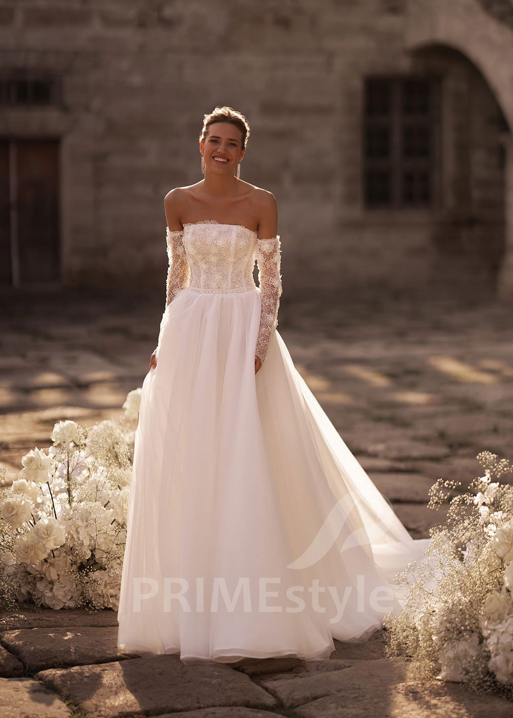 Luxusné romantické svadobné šaty FA013