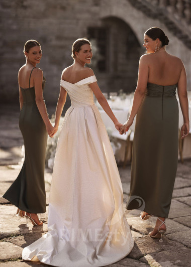 Luxusné trblietavé svadobné šaty FA016 - primestyle.sk