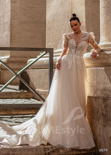 Luxusné princeznovské svadobné šaty RS874