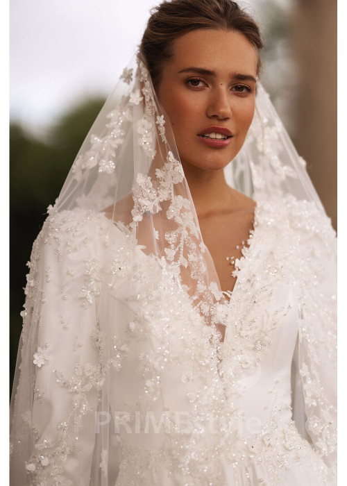 Luxusné saténove svadobné šaty FA024