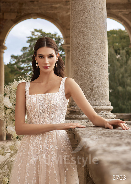 Elegantné čipkované svadobné šaty RC2703