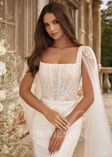 Úzke extravagantné svadobné šaty RC2705 - primestyle.sk