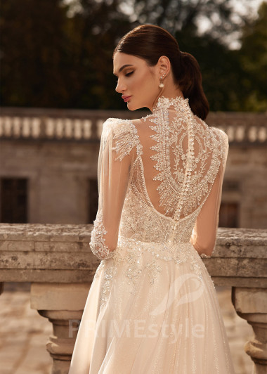 Elegantné čipkované svadobné šaty RC2706 - primestyle.sk