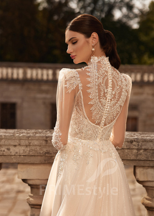 Elegantné čipkované svadobné šaty RC2706