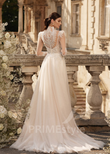 Elegantné čipkované svadobné šaty RC2706 - primestyle.sk