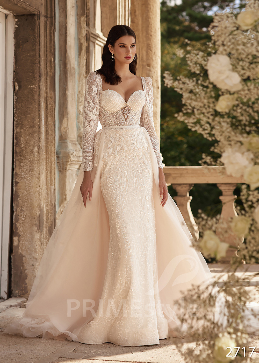 Luxusné trblietavé svadobné šaty RC2717