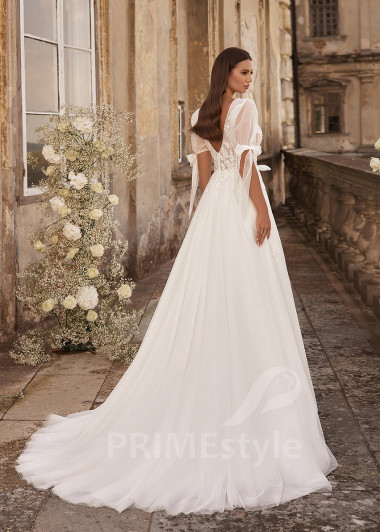 Originálné jednoduché svadobné šaty RC2719 - primestyle.sk