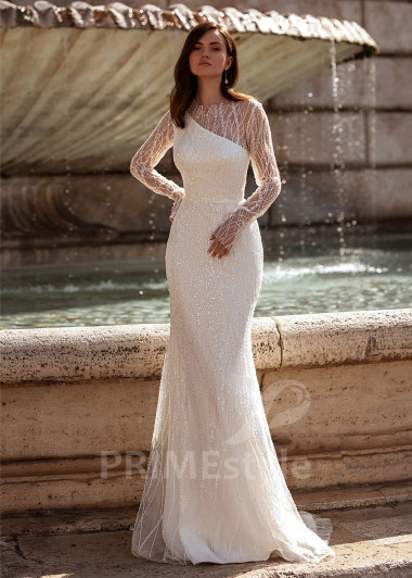 Elegantné asymetrické svadobné šaty RS878 - primestyle.sk