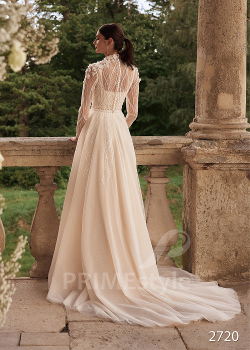 Elegantné trblietavé svadobné šaty RC2720