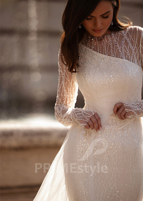 Elegantné asymetrické svadobné šaty RS878