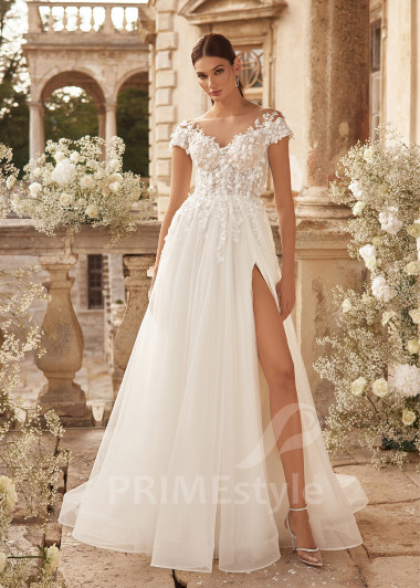 Extravagantné romantické svadobné šaty RC2730