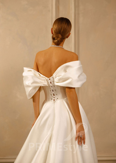 Luxusné saténove svadobné šaty Cindy - primestyle.sk