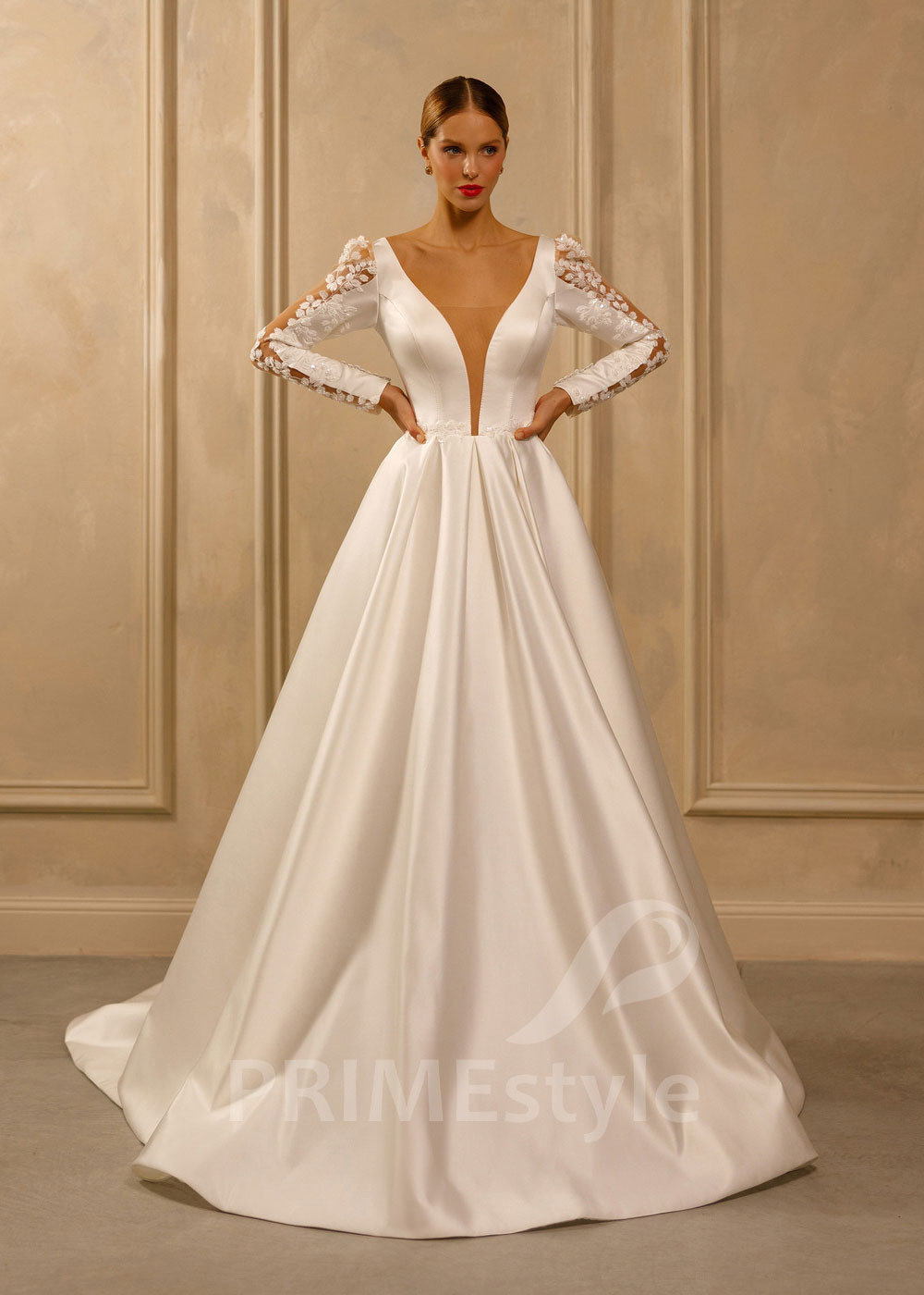 Elegantné hladké svadobné šaty Diana