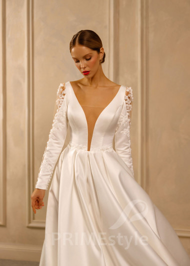 Elegantné hladké svadobné šaty Diana - primestyle.sk