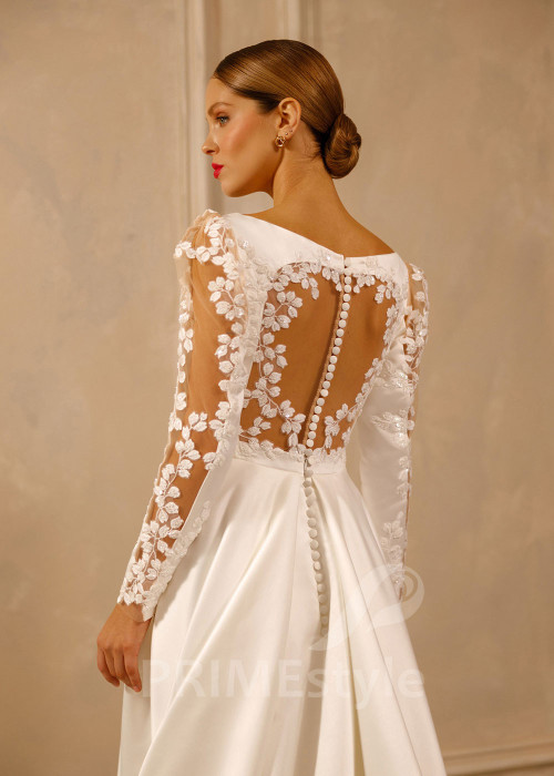 Elegantné hladké svadobné šaty Diana