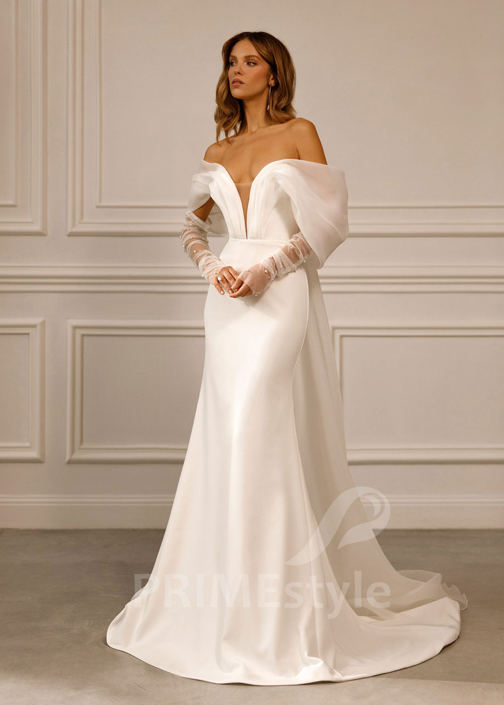 Extravagantné úzke svadobné šaty Freya