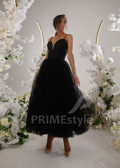 Trblietavé spoločenské šaty V2303