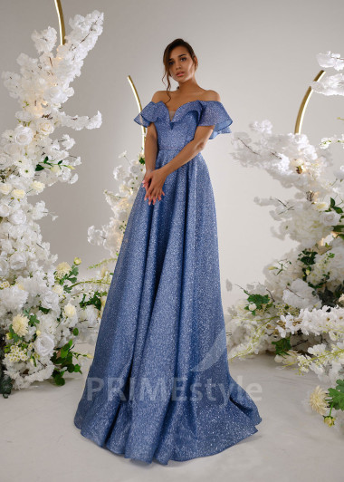 Trblietavé spoločenské šaty V2305