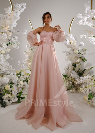 Trblietavé spoločenské šaty V2307