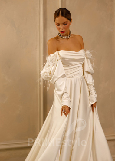 Extravagantné romantické svadobné šaty Ivy - primestyle.sk