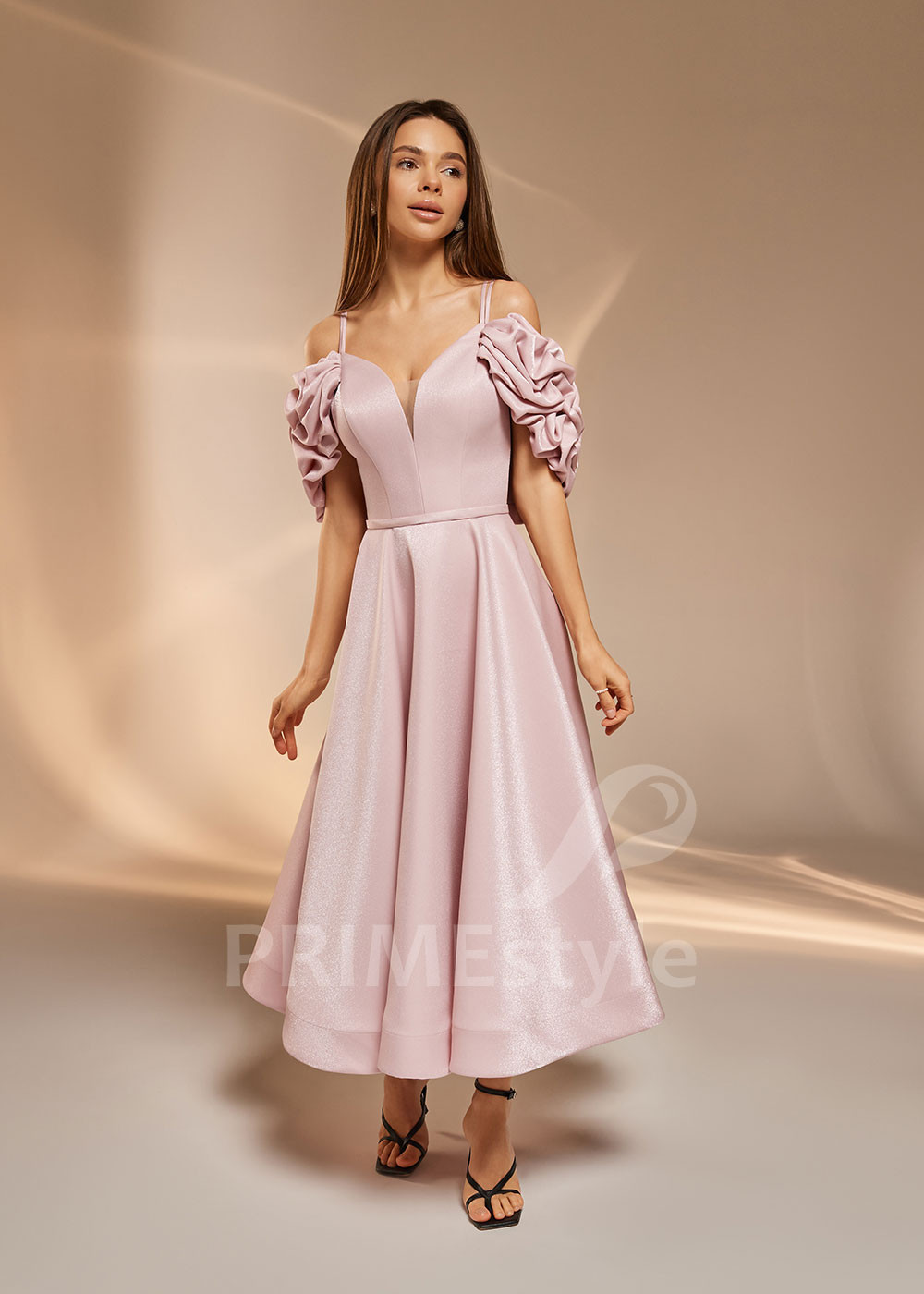 Spoločenské midi šaty V0403