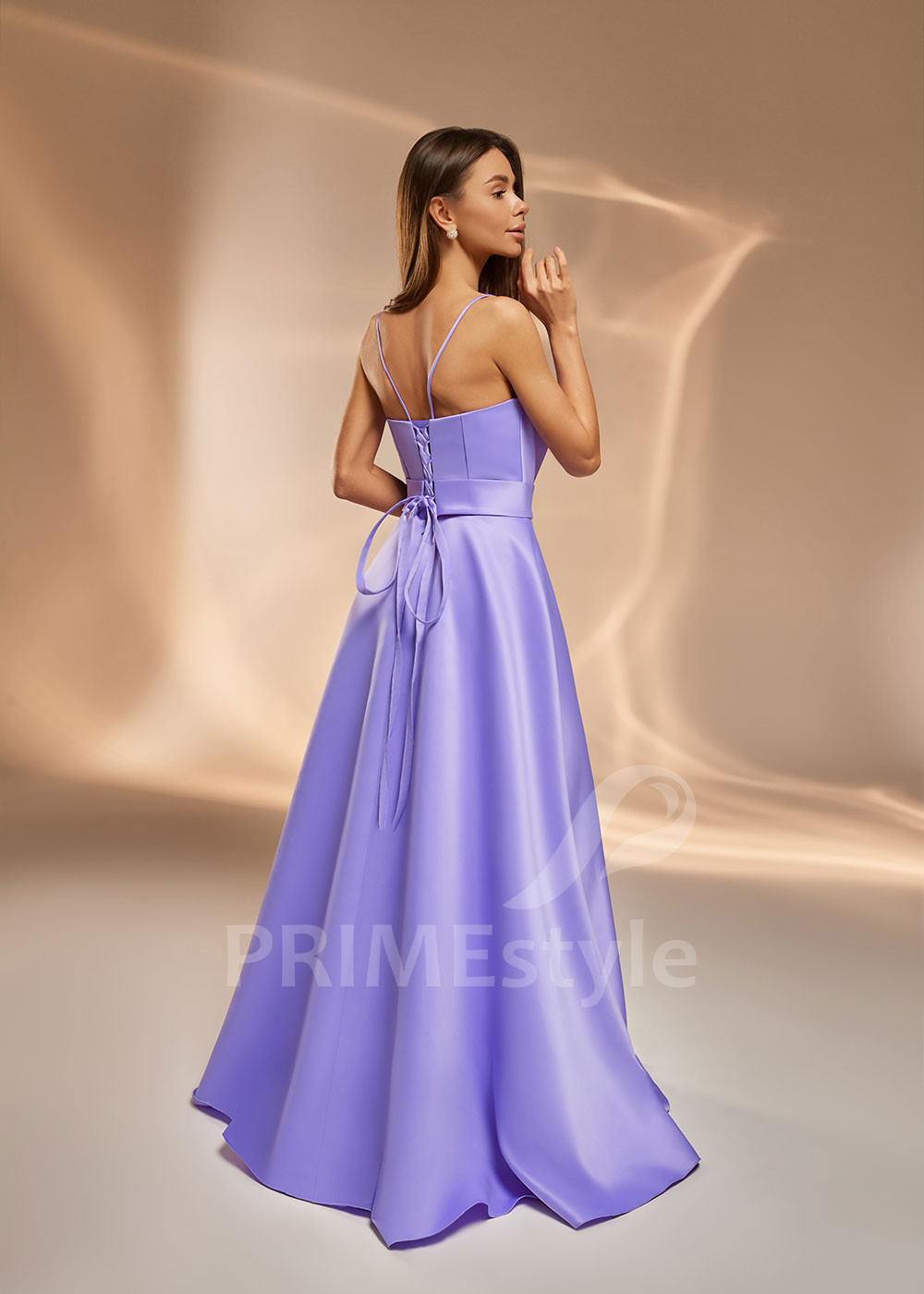 Saténové šaty pre družičky V0416