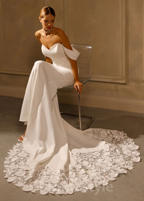 Luxusné úzke svadobné šaty Leslie