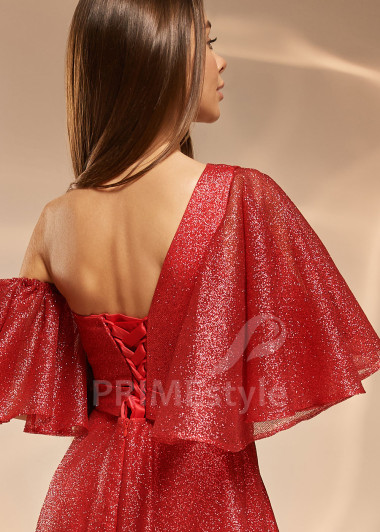 Trblietavé šaty na ples V0424 - primestyle.sk