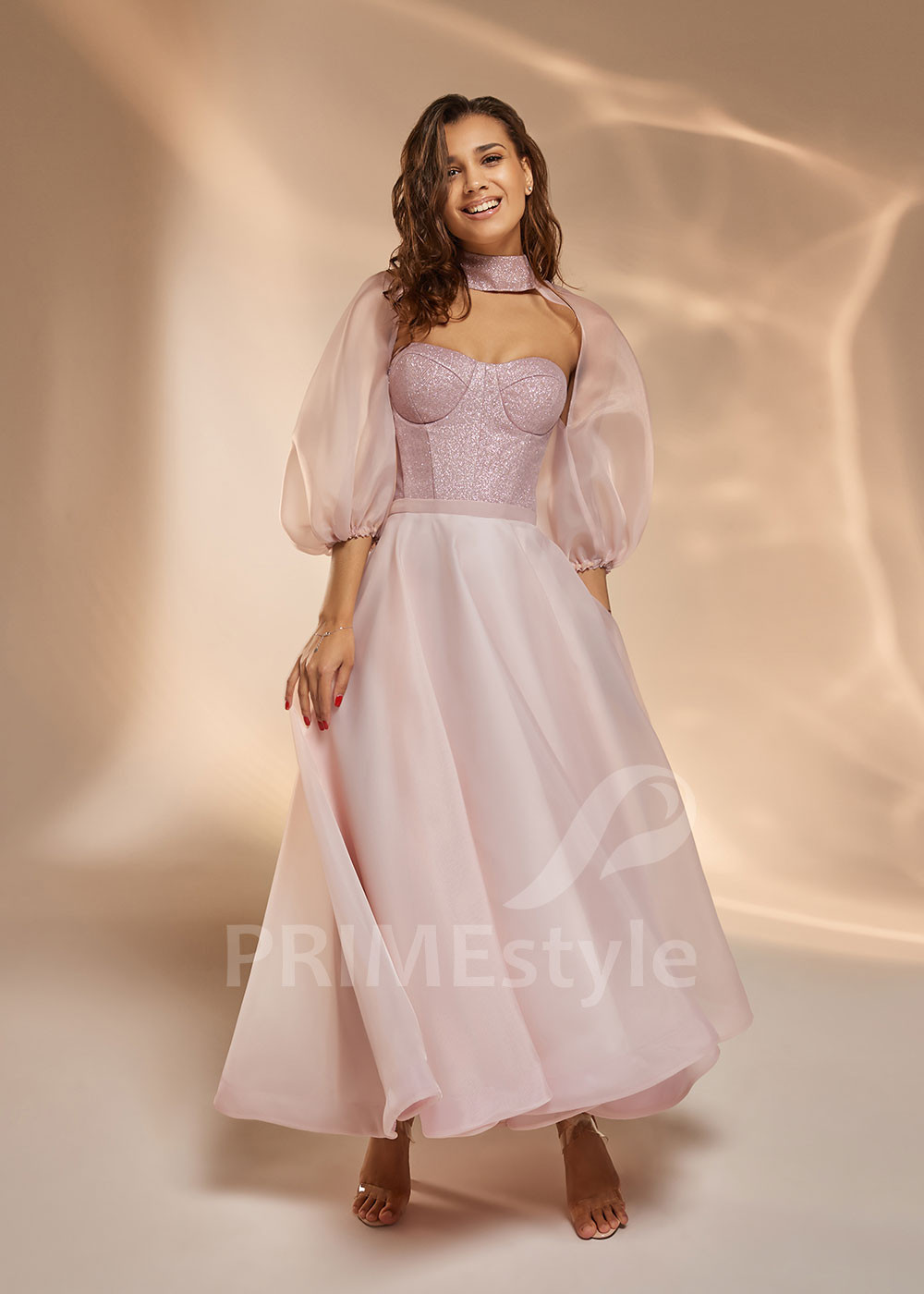 Midi spoločenské šaty V0425