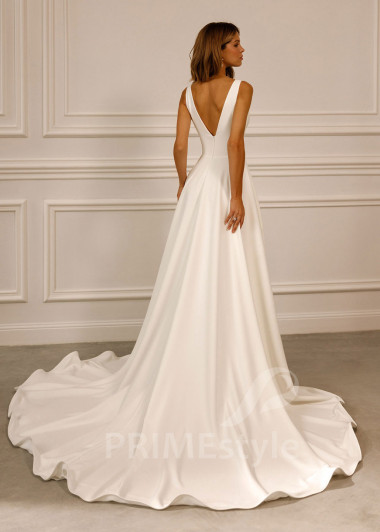 Elegantné jednoduché svadobné šaty Mary - primestyle.sk