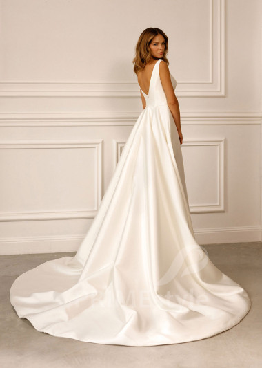 Jednoduché elegantné svadobné šaty Naomi - primestyle.sk