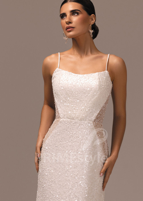 Trblietavé svadobné šaty s balónovým rukávom Filomena