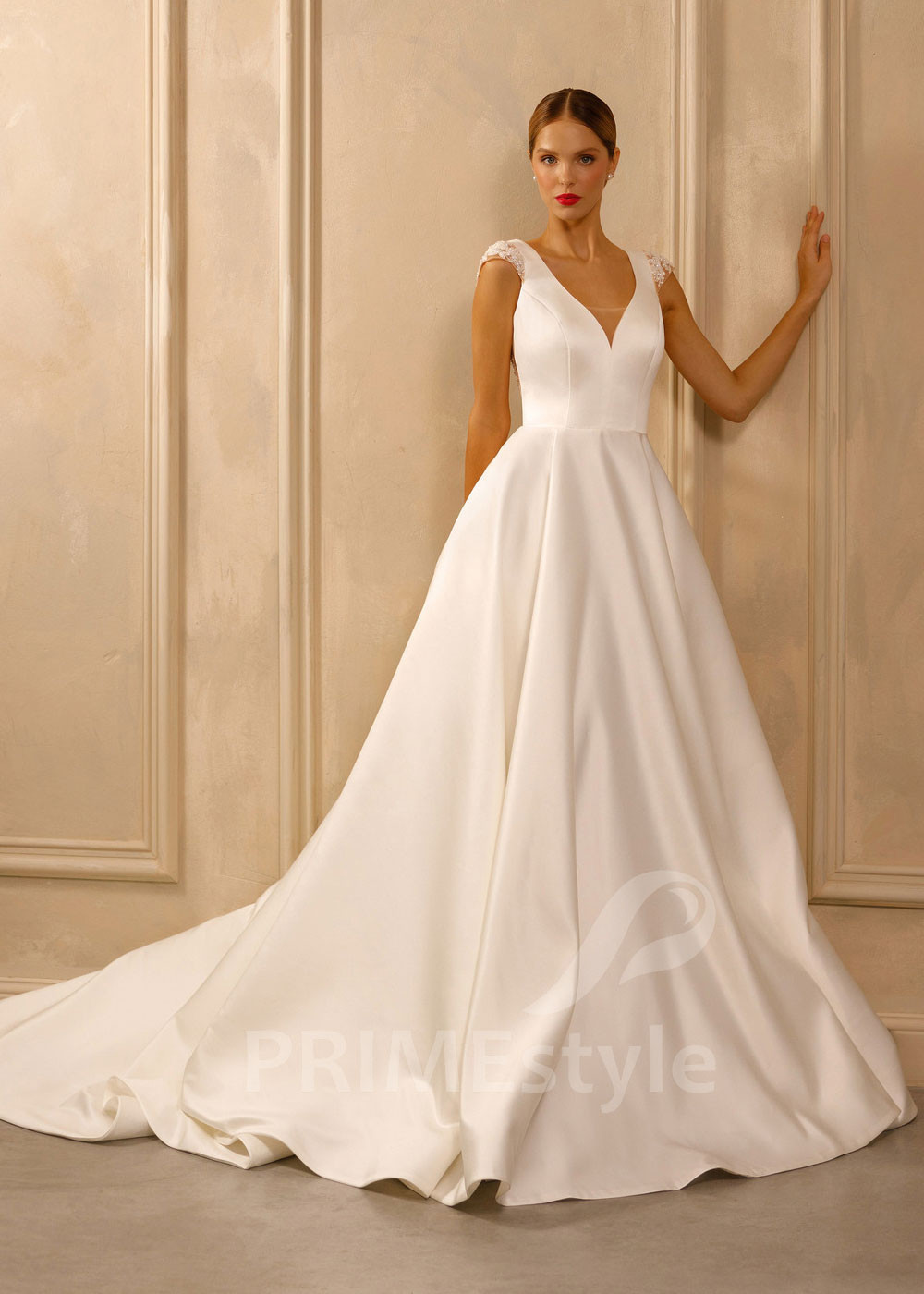 Elegantné saténove svadobné šaty Rose