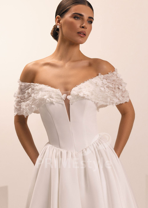 Romantické svadobné šaty so spadnutými ramienkami Gaia