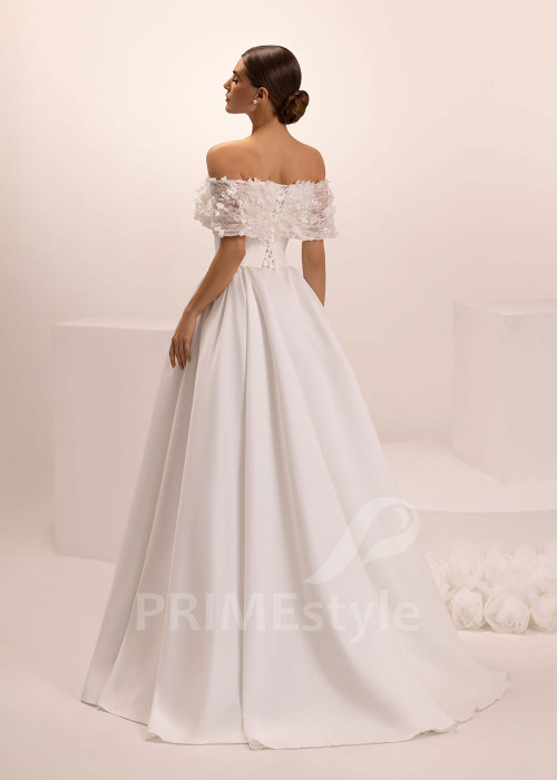 Romantické svadobné šaty so spadnutými ramienkami Gaia