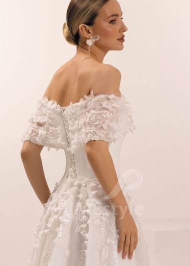 Romantické svadobné šaty so spadnutými ramienkami Gaia | PRIMESTYLE.SK