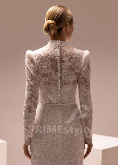 Čipkované svadobné šaty s dlhým rukávom Idalia | PRIMESTYLE.SK