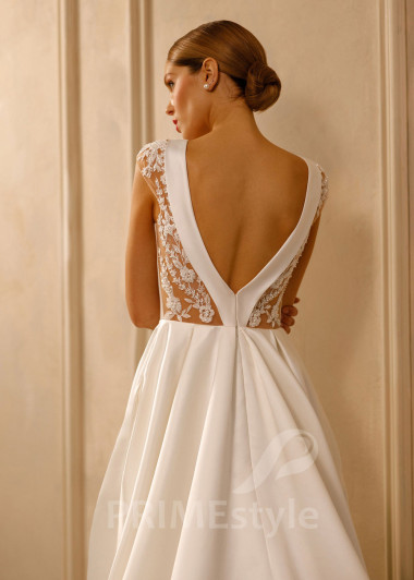 Elegantné saténove svadobné šaty Rose - primestyle.sk