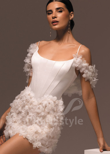 Krátke svadobné šaty s odnímateľnou sukňou Lavanda | PRIMESTYLE.SK