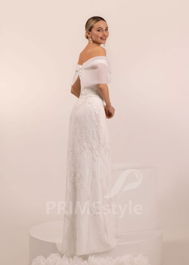 Luxusné svadobné šaty s dlhým čipkovaným rukávom Leticia | PRIMESTYLE.SK