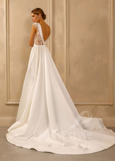 Elegantné saténove svadobné šaty Rose - primestyle.sk