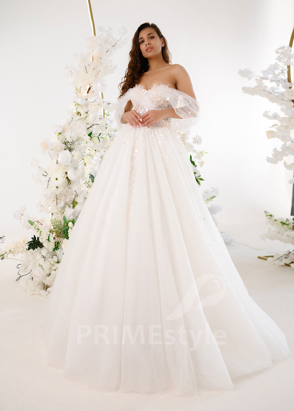 Luxusné tylové svadobné šaty RT2301