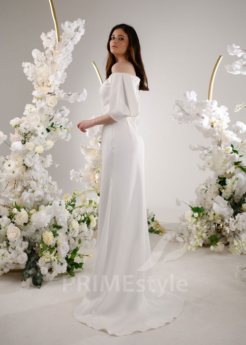 Elegantné úzke svadobné šaty RT2306