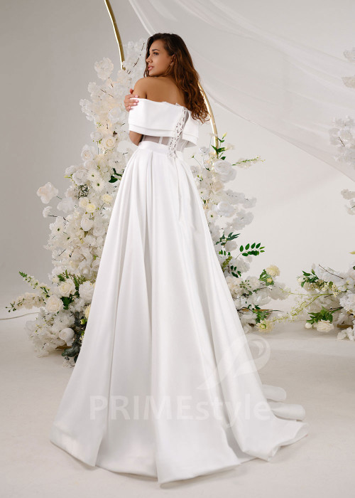 Elegantné minimalistické svadobné šaty RT2308