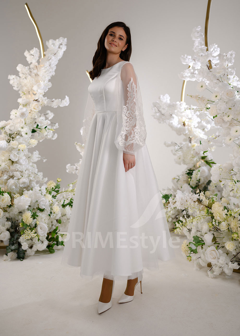 Elegantné krátke svadobné šaty RT2311